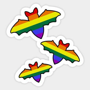 LGBTQ Halloween Bats Sticker